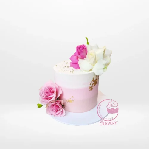 Personalised 18th Birthday Cake with elegant floral decorations, birthday cakes Solihull