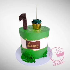 1st birthday birthday cake with pastel colours and buttercream design by The Cravery in Solihull.