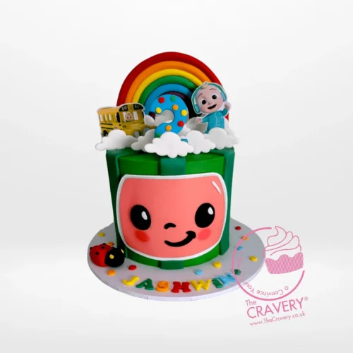 Birthday Cake Cocomelon by The Cravery, handcrafted children’s cake by expert cake makers in Solihull.
