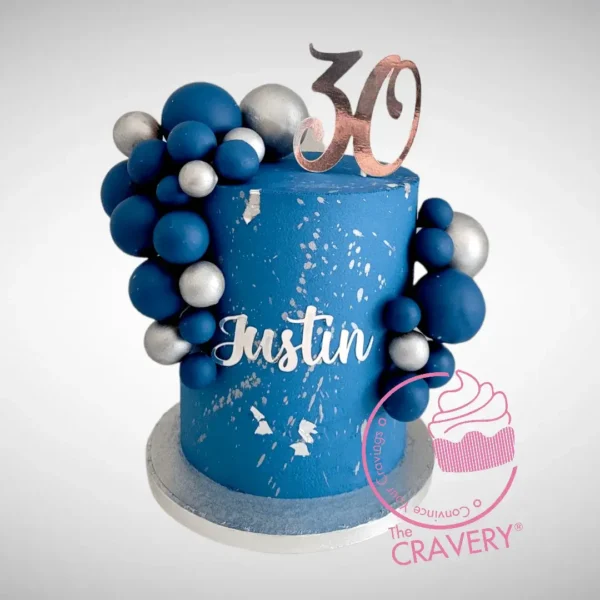 30th Birthday Cake for Him, stylish design by The Cravery | birthday cakes Redditch