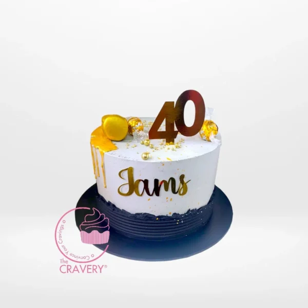 40 Th Birthday Cake from Cravery’s cake makers Birmingham