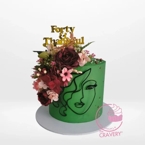 40 Years Birthday Cake – A vibrant, custom cake for celebrating four decades, perfect for parties in Solihull.