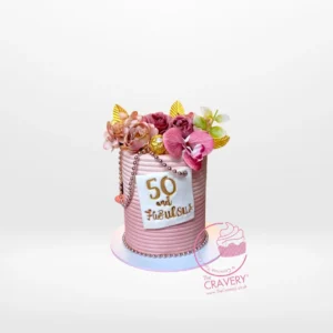 50th Birthday Cake Theme from Cravery’s cakes delivered Birmingham