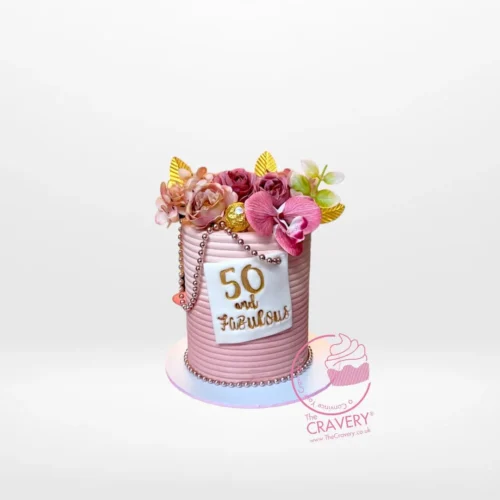 50th Birthday Cake Theme from Cravery’s cakes delivered Birmingham