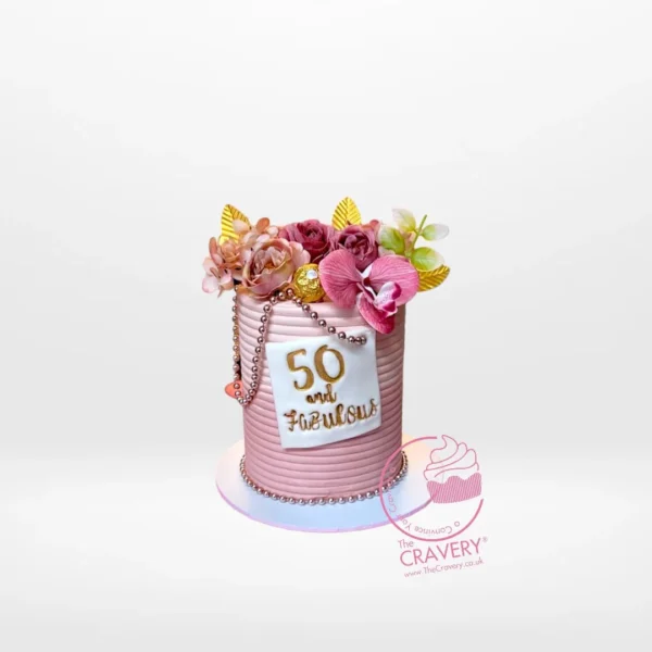 50th Birthday Cake Theme from Cravery’s cakes delivered Birmingham