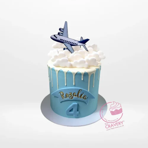 Airplane Cake by The Cravery – handcrafted aviation-themed cake available at our cake shop in Great Barr.