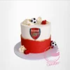Arsenal Cake from Cravery Cake Walsall. A tribute to the Arsenal Football Club for all football fans.