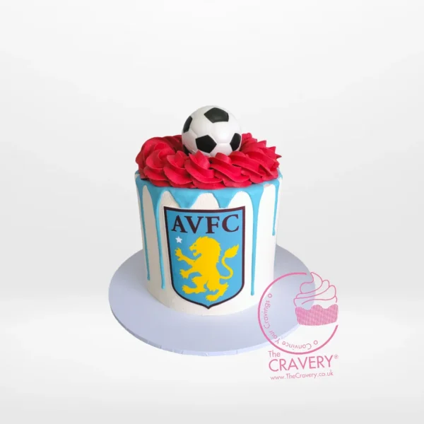 Aston Villa Cake Ideas by The Cravery, handcrafted football-themed cakes from our cake shop on Witton Road.