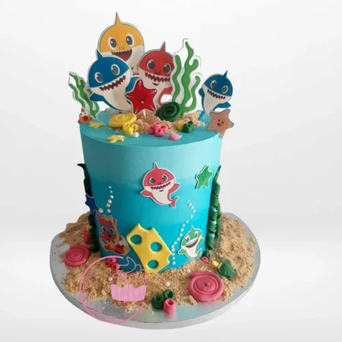 BabyShark Cake from Cravery’s birthday cake delivery Birmingham