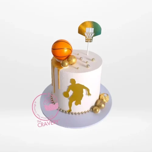 Basketball Cake from Cravery’s birthday cakes delivered Birmingham