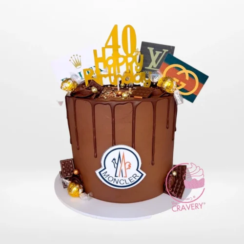 Birthday 40th Cake – A custom milestone cake with vibrant decorations, available at our cake shop Birmingham.