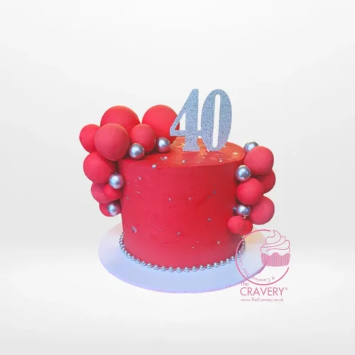 Birthday Cake for 40th Birthday – A luxurious 40th birthday cake adorned with gold accents and floral motifs, perfect for celebrations in Birmingham.