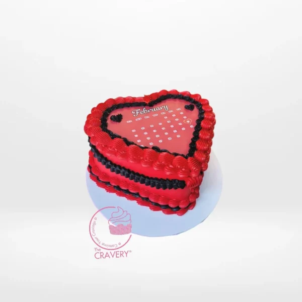 Birthday Cake Heart – A heart-shaped cake with intricate decorations, perfect for romantic celebrations in Birmingham.