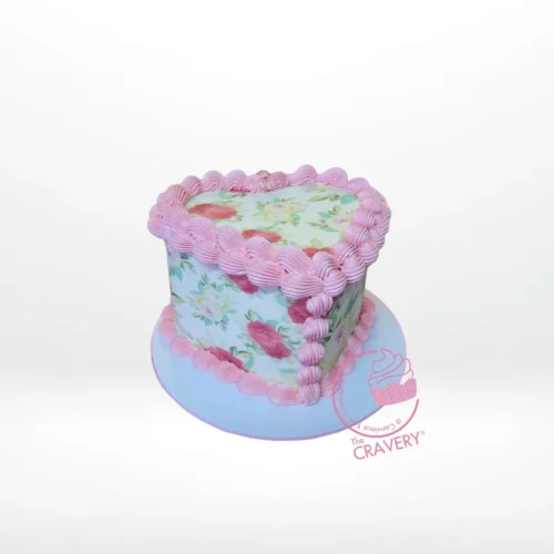 Birthday Cake in Flowers – A floral-themed cake adorned with peonies and vibrant petals, perfect for birthdays in Birmingham.