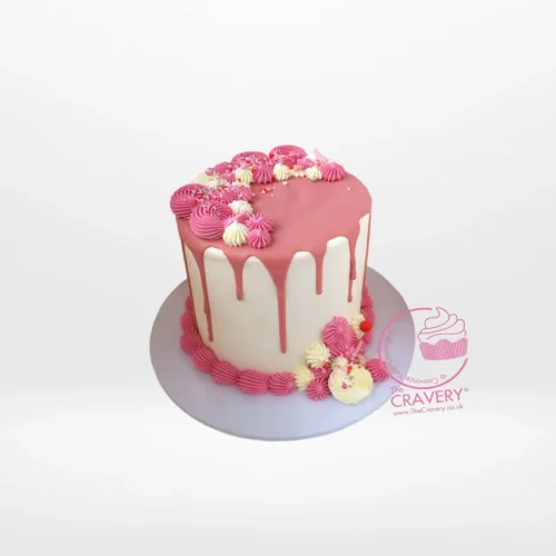 Birthday Cake in Pink from Cravery the Best Bakery Birmingham – A sophisticated cake for any celebration.