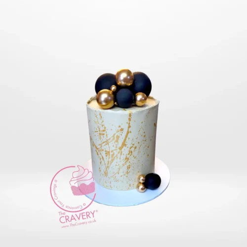 Birthday Gold Cake – An elegant cake with gold accents, perfect for milestone celebrations in Birmingham.