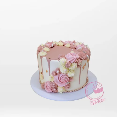 Birthday Rose Gold Cake from Cravery’s cake makers Solihull