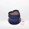 Black Cake Shape Heart – A romantic cake designed in the shape of a heart, perfect for special occasions in Birmingham.