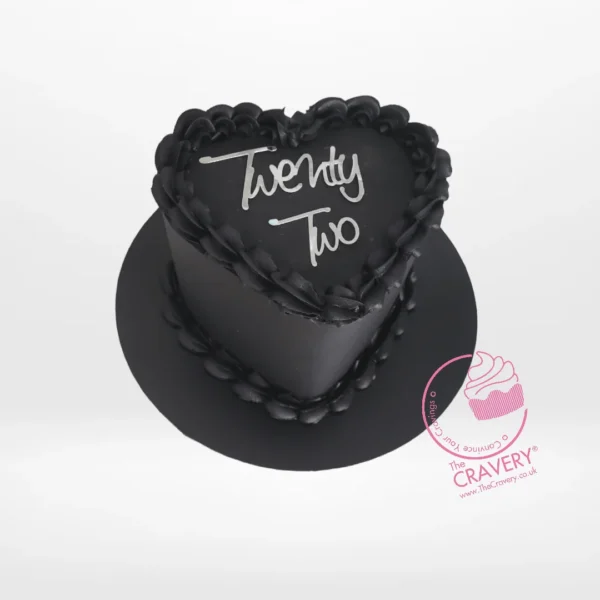 Black Heart Cake from Cravery’s cake shop Birmingham