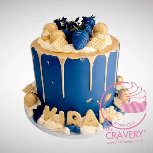 Cake Blue Cake, stylish blue-themed birthday cake from The Cravery Birmingham