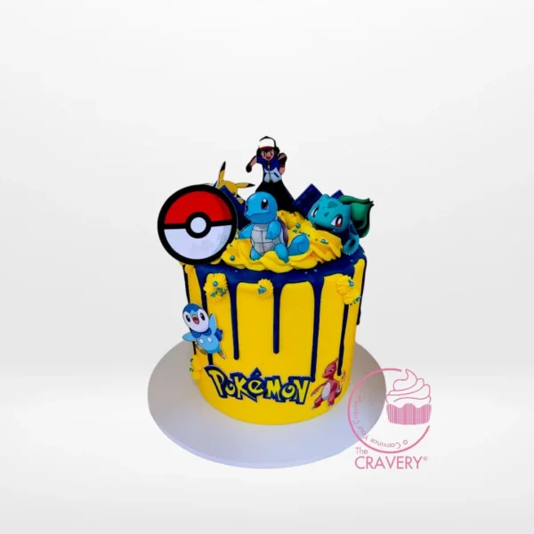 Cake of Pokémon by The Cravery, handcrafted Pokémon themed birthday cake from our cake shop in Birmingham City Centre.