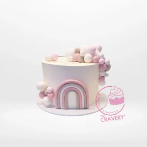 Cake with a Rainbow – Custom rainbow cake available at cake Birmingham.