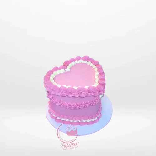 Cake with Heart Shape – A romantic cake in the shape of a heart, perfect for celebrations in Birmingham.