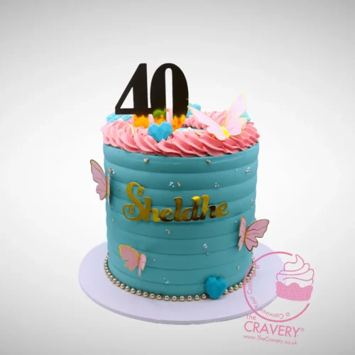 Cakes for Forty Birthday – Celebrate a milestone birthday with bespoke cakes, delivered by Cravery's cake shop Solihull.