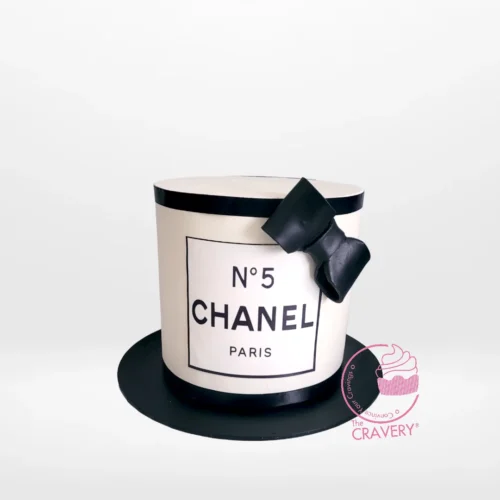 Chanel Cake Birthday from Cravery's birthday cakes Birmingham collections – A sophisticated and luxurious cake.