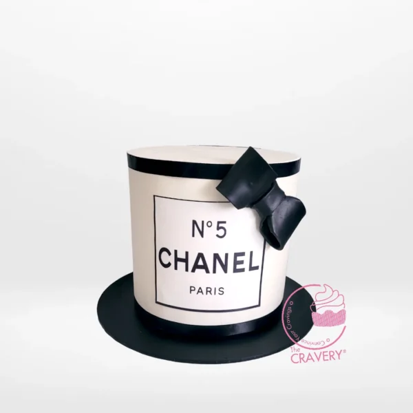 Chanel Cake Birthday from Cravery's birthday cakes Birmingham collections – A sophisticated and luxurious cake.