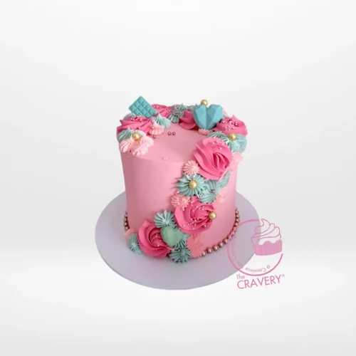 Chocolate Swirl Cake with marbled buttercream from Cravery's Birthday Cake Delivery Birmingham