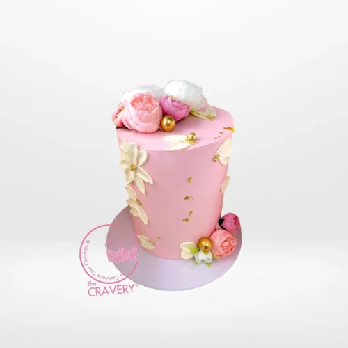 Bday Cake for Women by The Cravery, elegant floral birthday cake handcrafted in Birmingham.