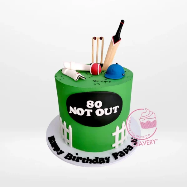 Cricket Cake from Cravery cake Solihull – A cricket-themed cake for your celebration.