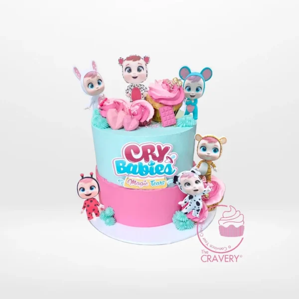 Cry Babies Cake from cakes delivered birmingham – A vibrant and adorable celebration cake.