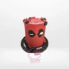 Deadpool Cake by The Cravery, handcrafted Marvel-themed cake available from our cake shop in Solihull.