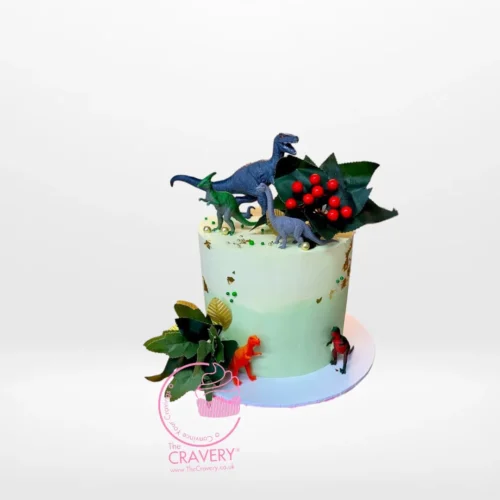 Dinosaur Cakes with themed decorations, cake delivery in Birmingham