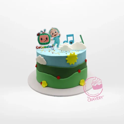 Easy Cocomelon Cake from Cravery’s birthday cakes delivered Birmingham