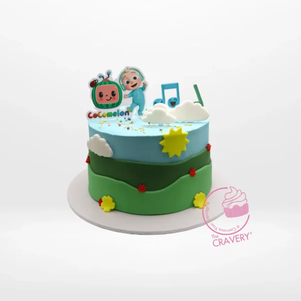 Easy Cocomelon Cake from Cravery’s birthday cakes delivered Birmingham