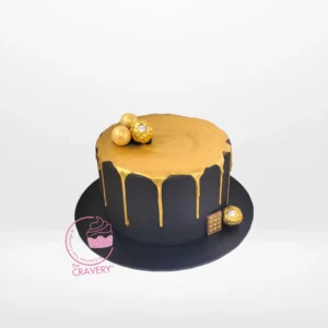 Elegant Black and Gold Drip Cake from Best Birthday Cakes in Birmingham