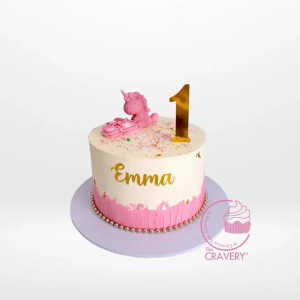 First Birth day Cake from Cravery's best cake shop Birmingham – A delightful and charming treat for your little one’s first birthday.
