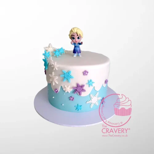 Frozen Cake featuring Elsa, Anna, and Olaf, The Cravery Cake Shop Moseley.