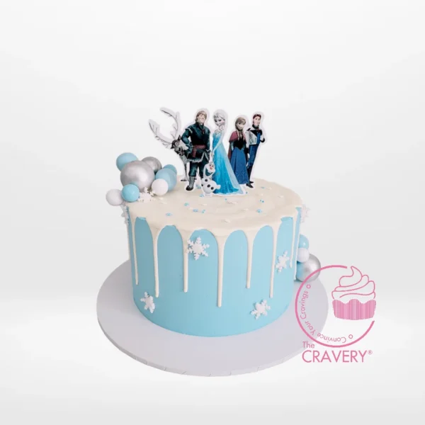 Frozen Cake Frozen Cake by The Cravery, handcrafted Disney-inspired cake from cake makers in Sutton Coldfield.