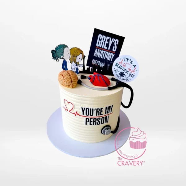 Greys Anatomy Cake from birthday cake delivery Birmingham – A show-inspired treat for fans.