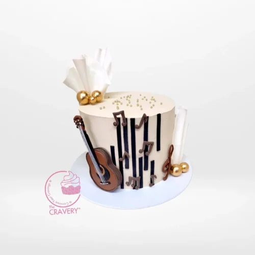 Guitar Cake – A custom guitar-shaped cake, perfect for music-themed celebrations in Birmingham.