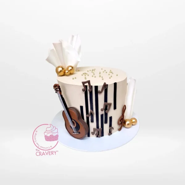 Guitar Cake – A custom guitar-shaped cake, perfect for music-themed celebrations in Birmingham.