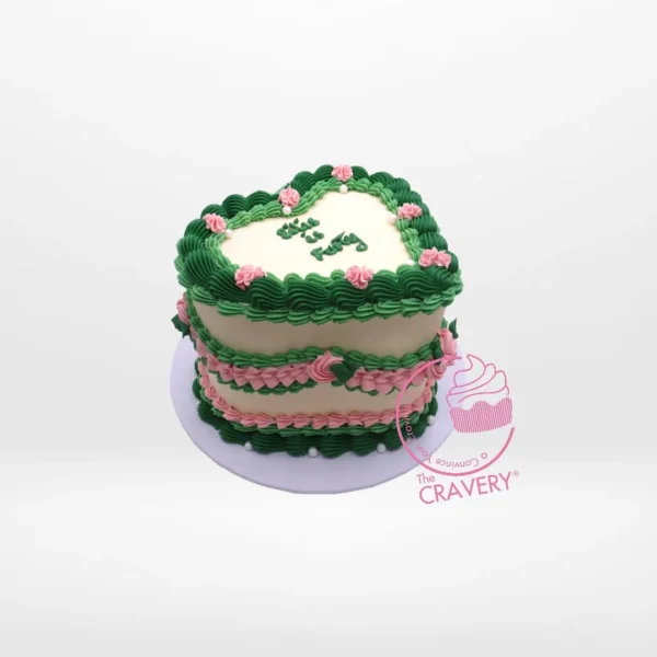 Heart Birthday Cake from Cravery's cake shop Walsall – A sweet, indulgent celebration of love and sweetness.