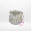 Heart Cake White – A romantic heart-shaped cake adorned with pink frosting and non-edible bows, perfect for celebrations in Birmingham.