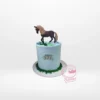 Horse on Cake – A beautifully detailed horse sculpted from fondant for horse lovers in Birmingham.