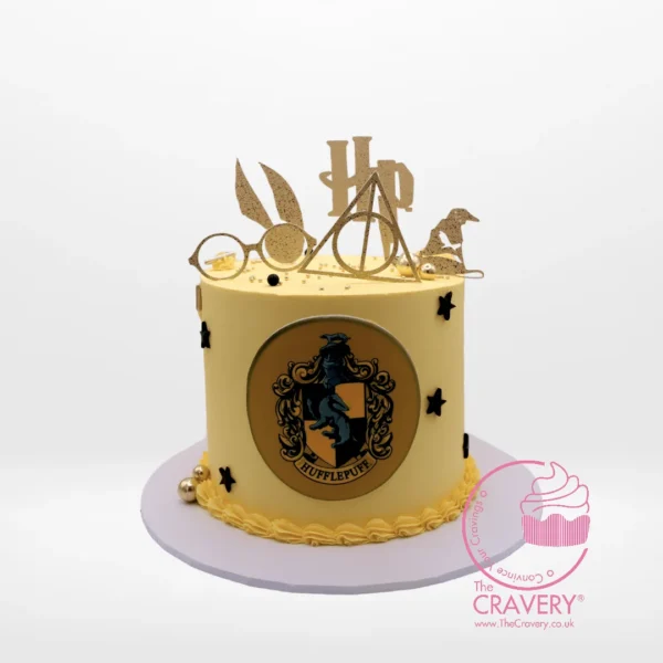 Hufflepuff Cake from Cravery's Cake Shop Birmingham, a magical treat for your special occasion.