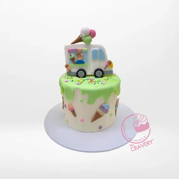 Ice Cream Cake – A whimsical cake resembling a classic ice cream van, perfect for birthdays in Birmingham.